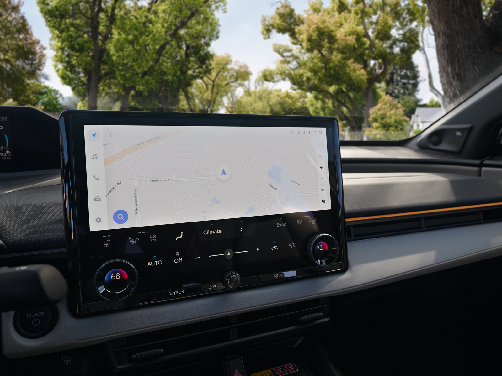 Touchscreen with navigation inside the Toyota bZ